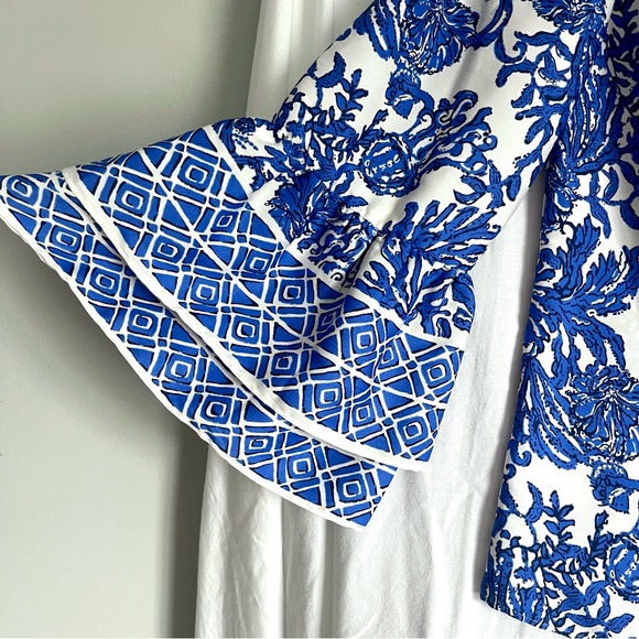 LILLY PULITZER | Kaori Off-Shoulder Bohemian Blouse Sz S - Picture 3 of 7